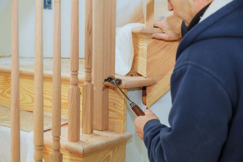 Wooden Banister Installation in Alpharetta, GA